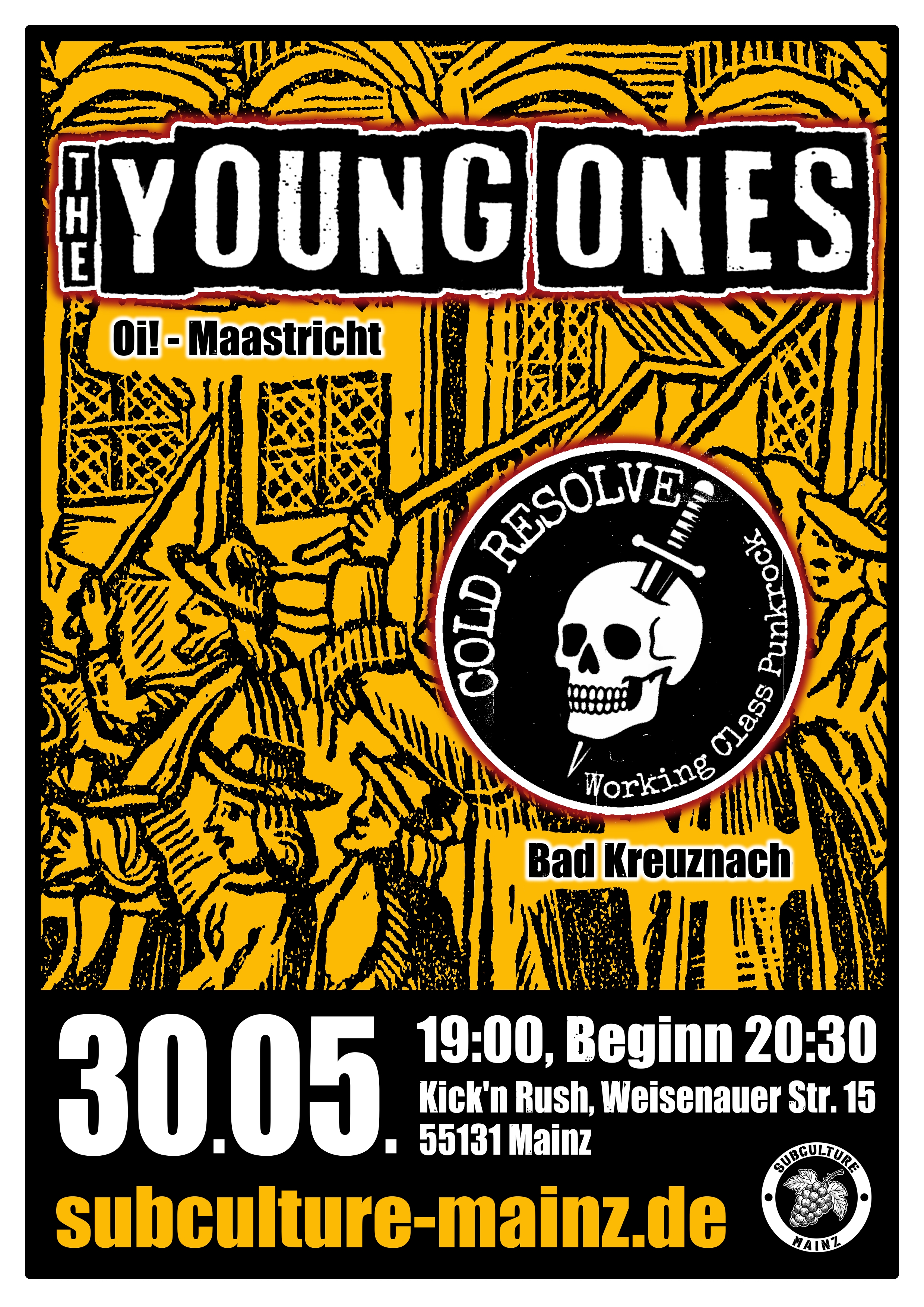 The Young Ones + Cold Resolve Flyer