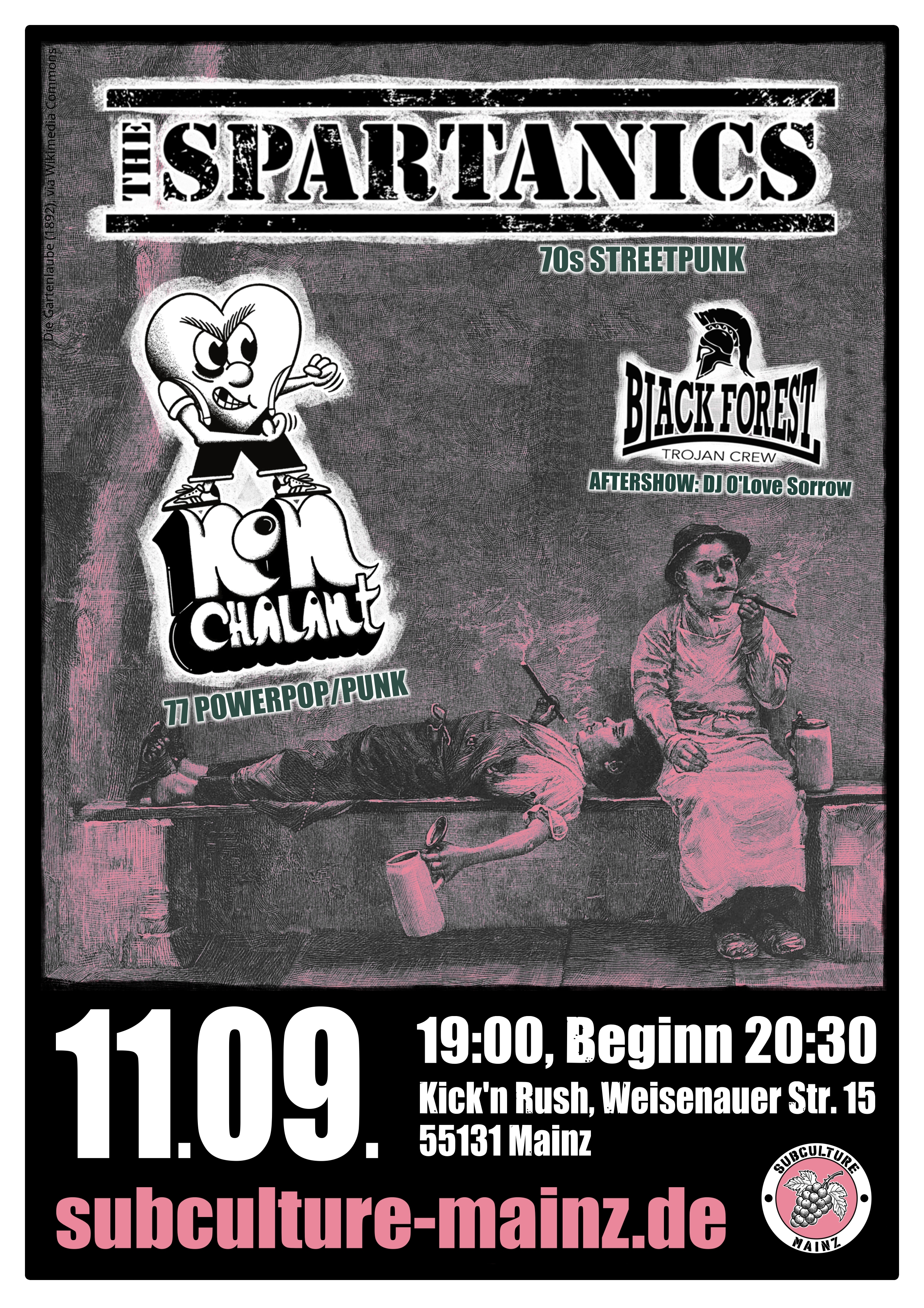 The Spartanics + Nonchalant Flyer